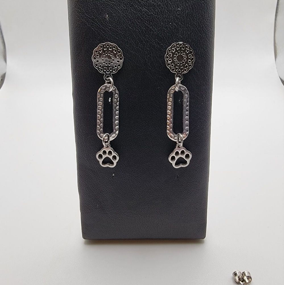 "Petite Paws" Dangle Drop Earrings *